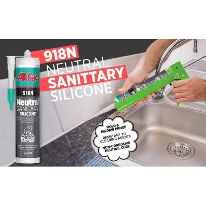 Afbeeldingen van Siliconenkit 918N NO sanitair transp. 310ML